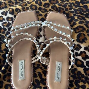 Steve Madden Women's Tan Studded Sandals